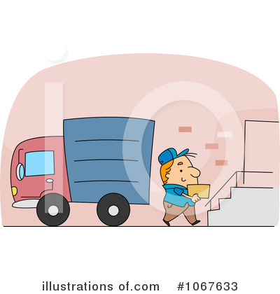 Royalty-Free (RF) Delivery Man Clipart Illustration by BNP Design Studio - Stock Sample #1067633