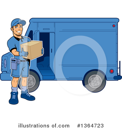 Delivery Van Clipart #1364723 by Clip Art Mascots