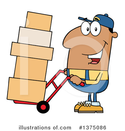 Hand Truck Clipart #1375086 by Hit Toon