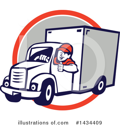 Trucking Clipart #1434409 by patrimonio