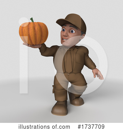 Royalty-Free (RF) Delivery Man Clipart Illustration by KJ Pargeter - Stock Sample #1737709