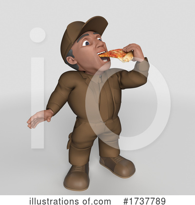 Royalty-Free (RF) Delivery Man Clipart Illustration by KJ Pargeter - Stock Sample #1737789