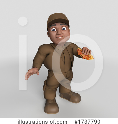 Royalty-Free (RF) Delivery Man Clipart Illustration by KJ Pargeter - Stock Sample #1737790