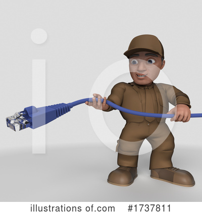 Royalty-Free (RF) Delivery Man Clipart Illustration by KJ Pargeter - Stock Sample #1737811