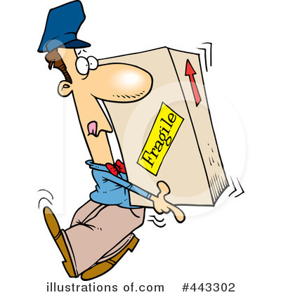 Royalty-Free (RF) Delivery Man Clipart Illustration by toonaday - Stock Sample #443302