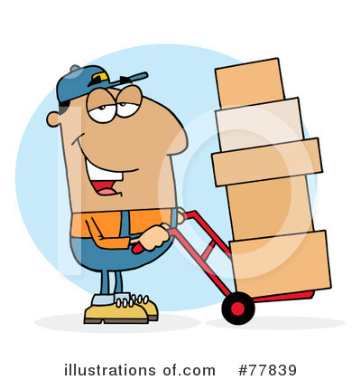 Royalty-Free (RF) Delivery Man Clipart Illustration by Hit Toon - Stock Sample #77839