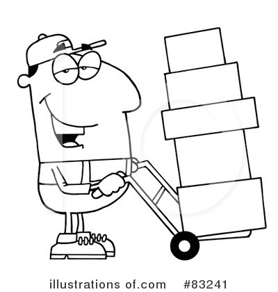 Royalty-Free (RF) Delivery Man Clipart Illustration by Hit Toon - Stock Sample #83241