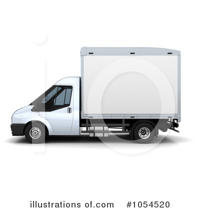 Royalty-Free (RF) Delivery Van Clipart Illustration by KJ Pargeter - Stock Sample #1054520