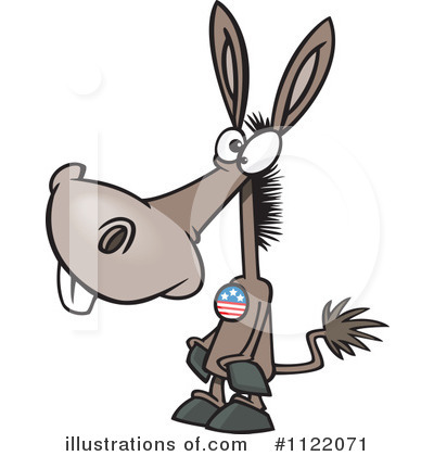 Democratic Donkey Clipart #1122071 by toonaday