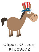 Democratic Donkey Clipart #1389372 by Hit Toon