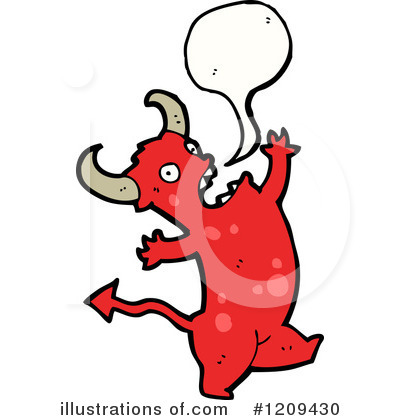 Royalty-Free (RF) Demon Clipart Illustration by lineartestpilot - Stock Sample #1209430