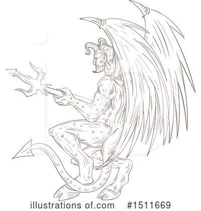Royalty-Free (RF) Demon Clipart Illustration by patrimonio - Stock Sample #1511669