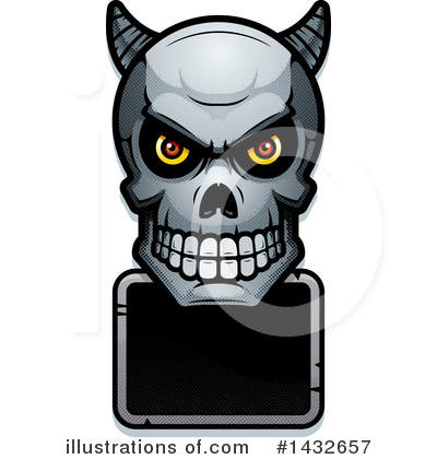 Royalty-Free (RF) Demon Skull Clipart Illustration by Cory Thoman - Stock Sample #1432657