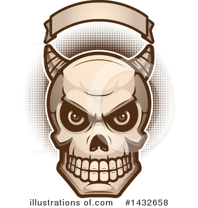 Royalty-Free (RF) Demon Skull Clipart Illustration by Cory Thoman - Stock Sample #1432658