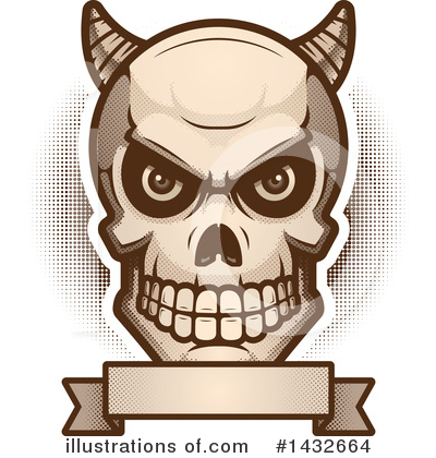 Demon Skull Clipart #1432664 by Cory Thoman