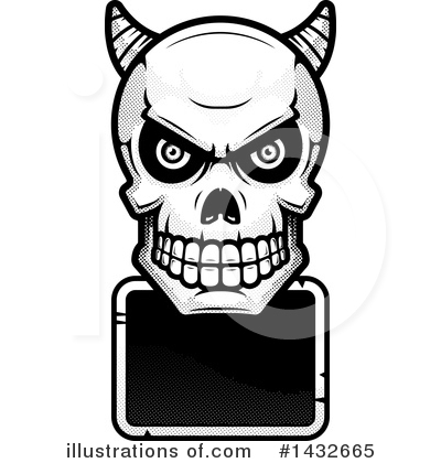 Demon Skull Clipart #1432665 by Cory Thoman