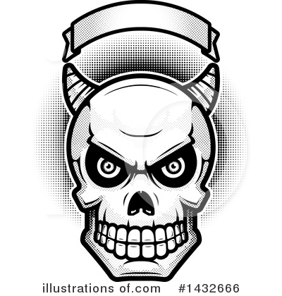 Royalty-Free (RF) Demon Skull Clipart Illustration by Cory Thoman - Stock Sample #1432666
