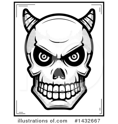 Royalty-Free (RF) Demon Skull Clipart Illustration by Cory Thoman - Stock Sample #1432667