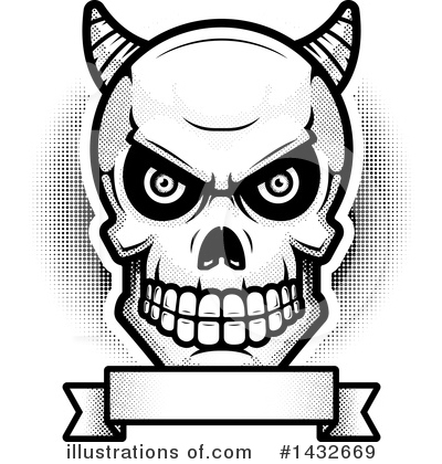 Demon Skull Clipart #1432669 by Cory Thoman