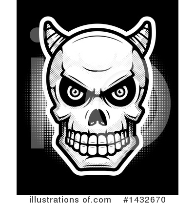 Demon Skull Clipart #1432670 by Cory Thoman