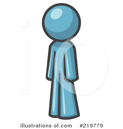 Royalty-Free (RF) Denim Blue Man Clipart Illustration by Leo Blanchette - Stock Sample #219779