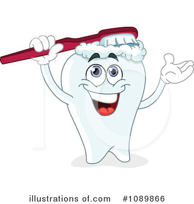 Tooth Character Clipart #1089866 by yayayoyo