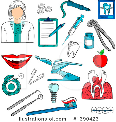 Royalty-Free (RF) Dental Clipart Illustration by Vector Tradition SM - Stock Sample #1390423