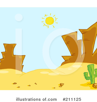 Royalty-Free (RF) Desert Clipart Illustration by Hit Toon - Stock Sample #211125
