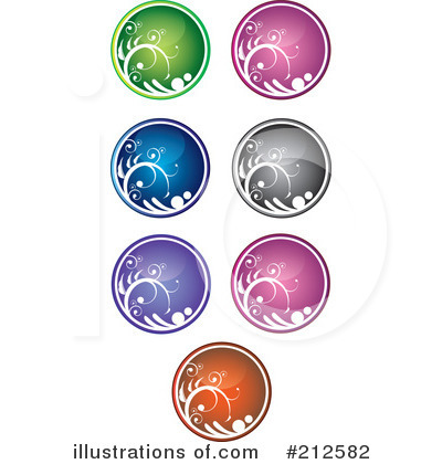 Royalty-Free (RF) Design Buttons Clipart Illustration by YUHAIZAN YUNUS - Stock Sample #212582