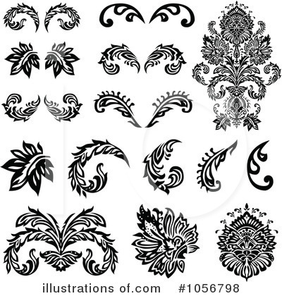 Victorian Design Elements Clipart #1056798 by BestVector