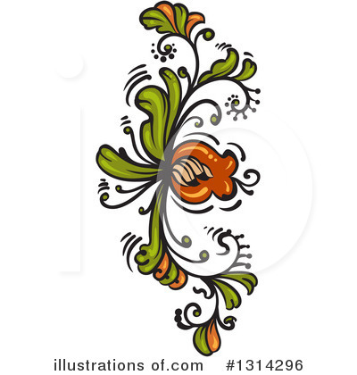 Flower Design Element Clipart #1314296 by merlinul