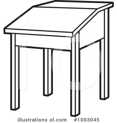 Royalty-Free (RF) Desk Clipart Illustration by Lal Perera - Stock Sample #1093045