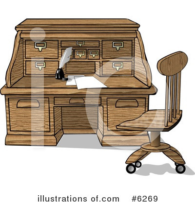 Royalty-Free (RF) Desk Clipart Illustration by djart - Stock Sample #6269