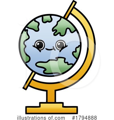 Royalty-Free (RF) Desk Globe Clipart Illustration by lineartestpilot - Stock Sample #1794888