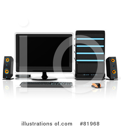 Royalty-Free (RF) Desktop Computer Clipart Illustration by Tonis Pan - Stock Sample #81968