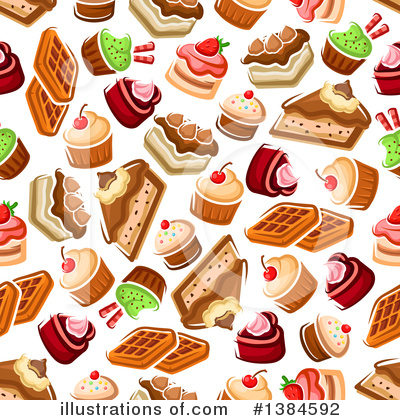 Waffle Clipart #1384592 by Vector Tradition SM
