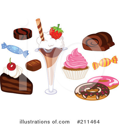 Royalty-Free (RF) Desserts Clipart Illustration by yayayoyo - Stock Sample #211464