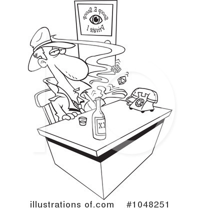 Royalty-Free (RF) Detective Clipart Illustration by toonaday - Stock Sample #1048251