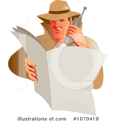 Royalty-Free (RF) Detective Clipart Illustration by patrimonio - Stock Sample #1070419