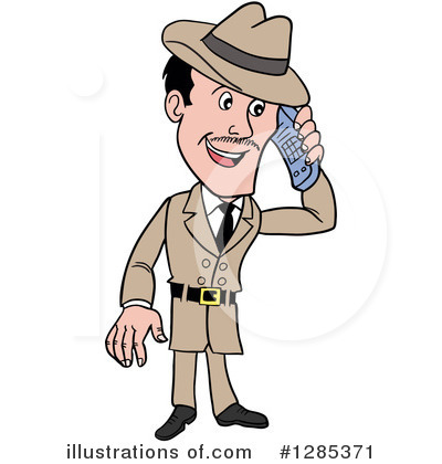 Royalty-Free (RF) Detective Clipart Illustration by LaffToon - Stock Sample #1285371