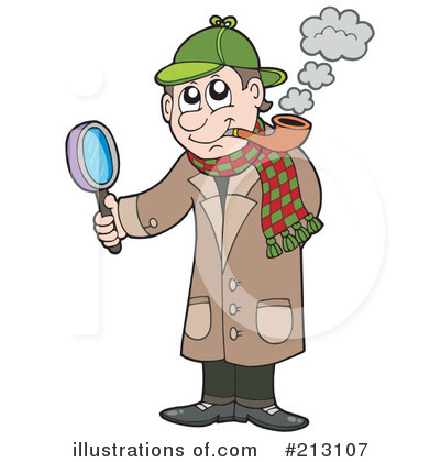 Royalty-Free (RF) Detective Clipart Illustration by visekart - Stock Sample #213107
