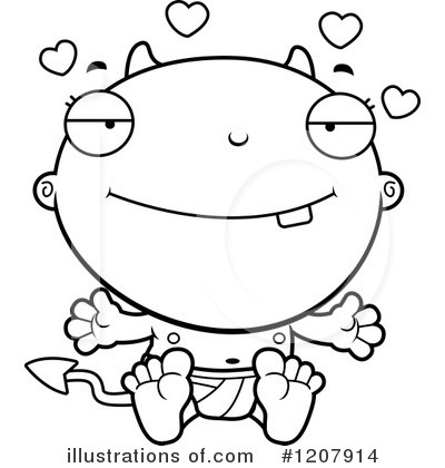 Royalty-Free (RF) Devil Baby Clipart Illustration by Cory Thoman - Stock Sample #1207914