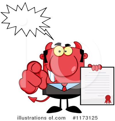 Royalty-Free (RF) Devil Businessman Clipart Illustration by Hit Toon - Stock Sample #1173125