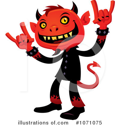 Royalty-Free (RF) Devil Clipart Illustration by John Schwegel - Stock Sample #1071075