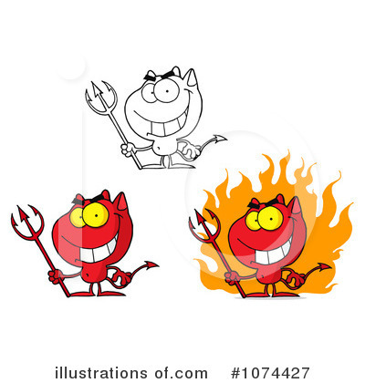 Royalty-Free (RF) Devil Clipart Illustration by Hit Toon - Stock Sample #1074427