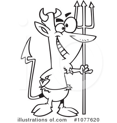 Royalty-Free (RF) Devil Clipart Illustration by toonaday - Stock Sample #1077620