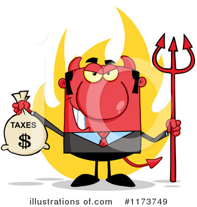 Devil Businessman Clipart #1173749 by Hit Toon