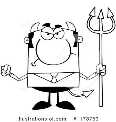 Royalty-Free (RF) Devil Clipart Illustration by Hit Toon - Stock Sample #1173753