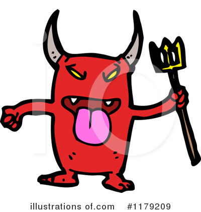 Royalty-Free (RF) Devil Clipart Illustration by lineartestpilot - Stock Sample #1179209