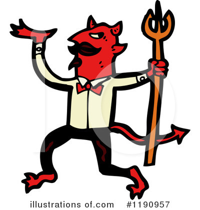 Royalty-Free (RF) Devil Clipart Illustration by lineartestpilot - Stock Sample #1190957